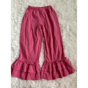 Jetterbugs Girls Sz. 7 Pink Crop Ruffle Bottom Knit Pants. Great Pair, Cute